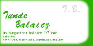 tunde balaicz business card